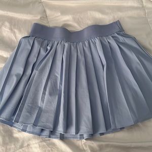 Blue pleated skirt